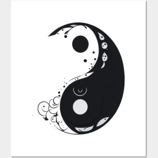 yin and yang Posters and Art